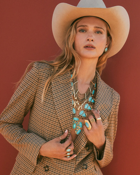 Odessa Vintage Gold Statement Necklace